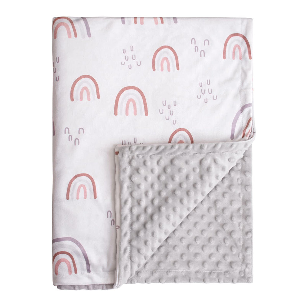 Soarwg Kids rainbow front blanket offers cozy, vibrant nursery styling for gentle snuggles