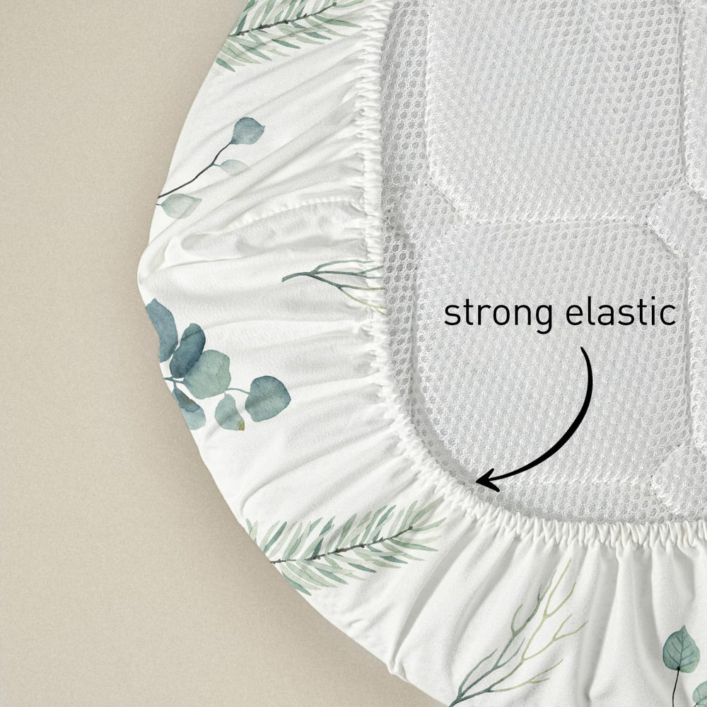 Soarwg Kids bassinet sheets care-wash close-up on machine washable durability