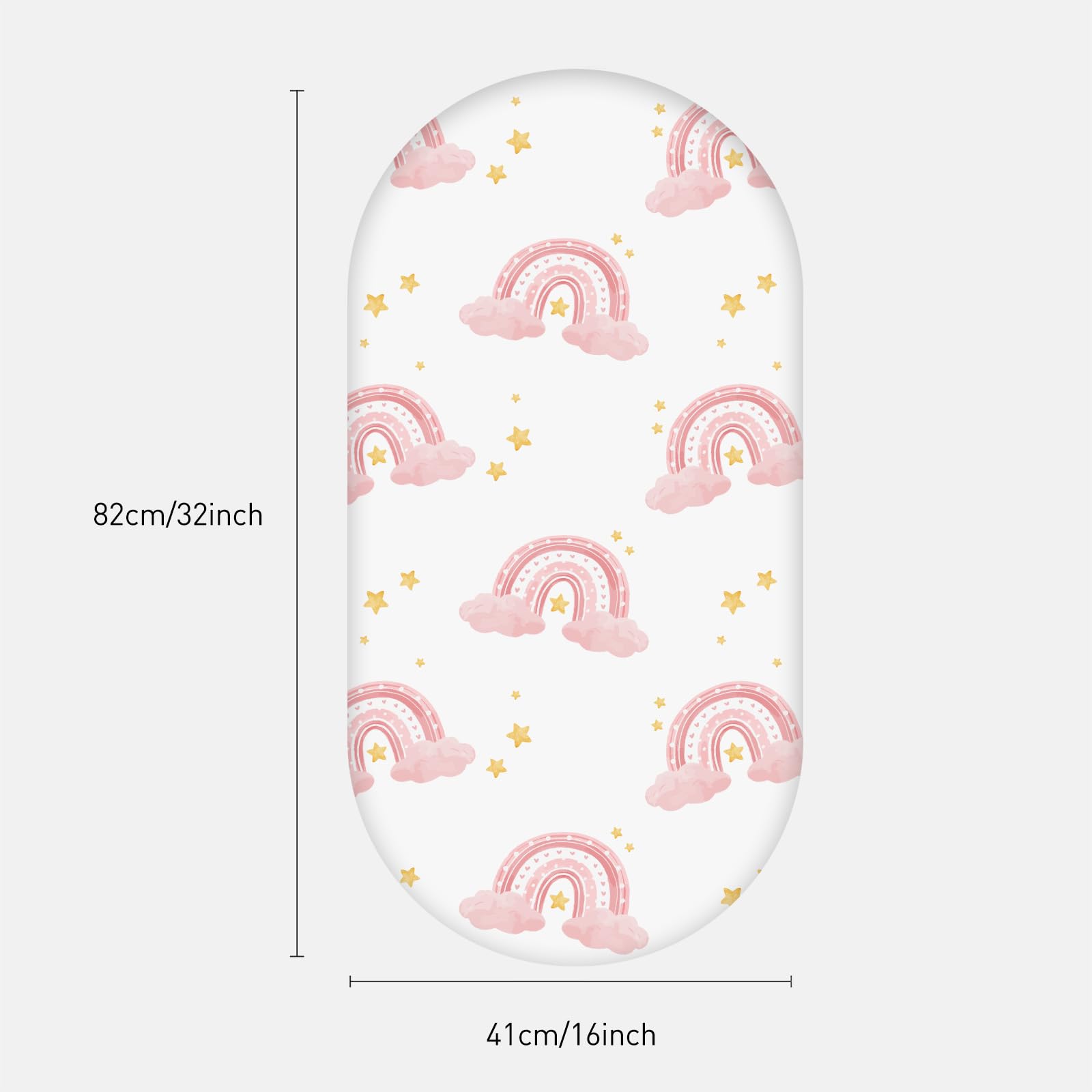 Soarwg Kids bassinet sheets demonstrate a secure fit with an elastic bottom band.