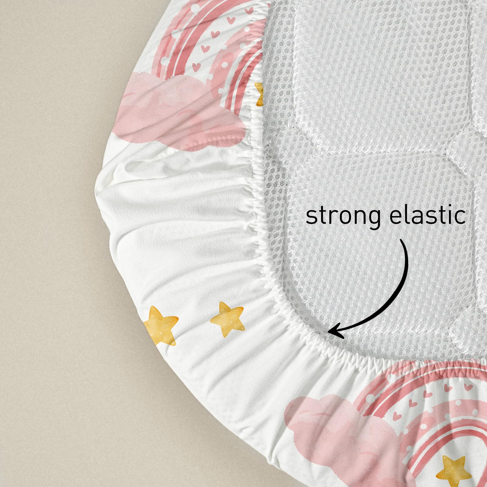 Soarwg Kids bassinet sheets fit round, oval, rectangle, and hourglass shapes.