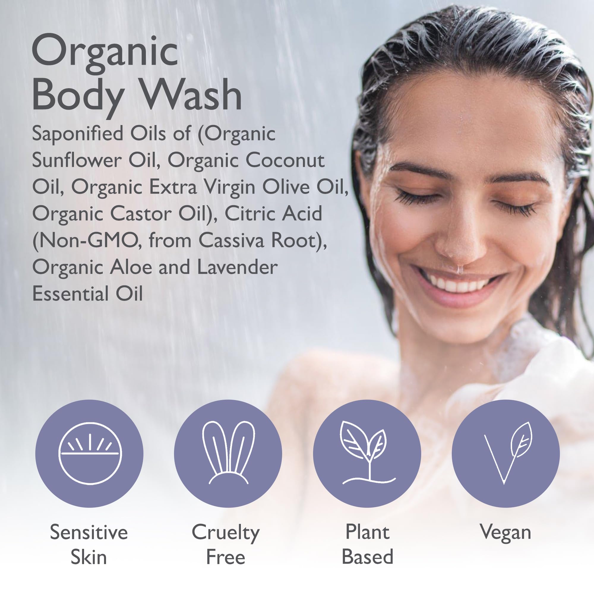 SoCal Suds & Company vitamin-rich oil blend ingredients with aloe vera for baby skin.