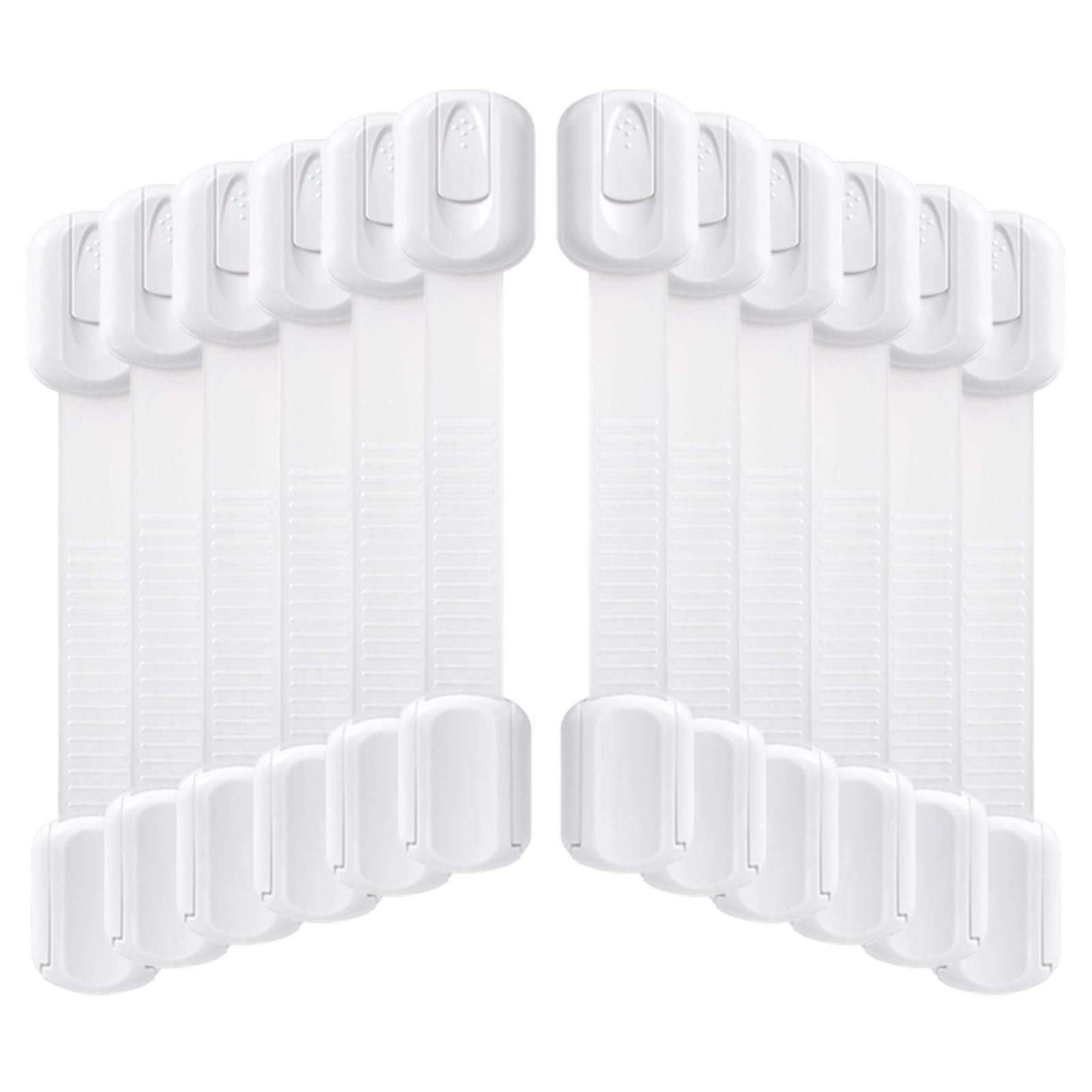 Socub 12-pack straps for quick babyproofing of cabinets.