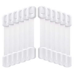 Socub 12-pack straps for quick babyproofing of cabinets.
