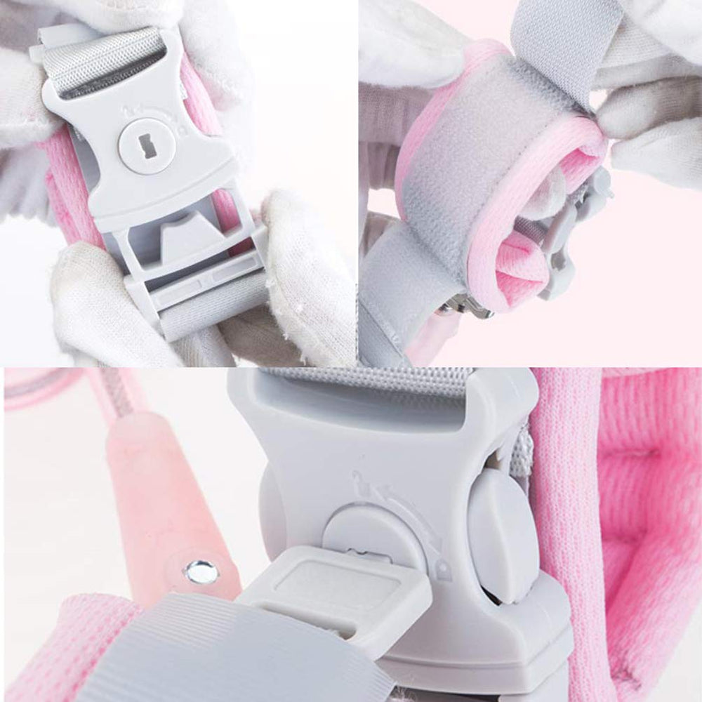 Socub Anti Lost Wrist Link blue wristband closeup highlights soft padding and skin-friendly fit.