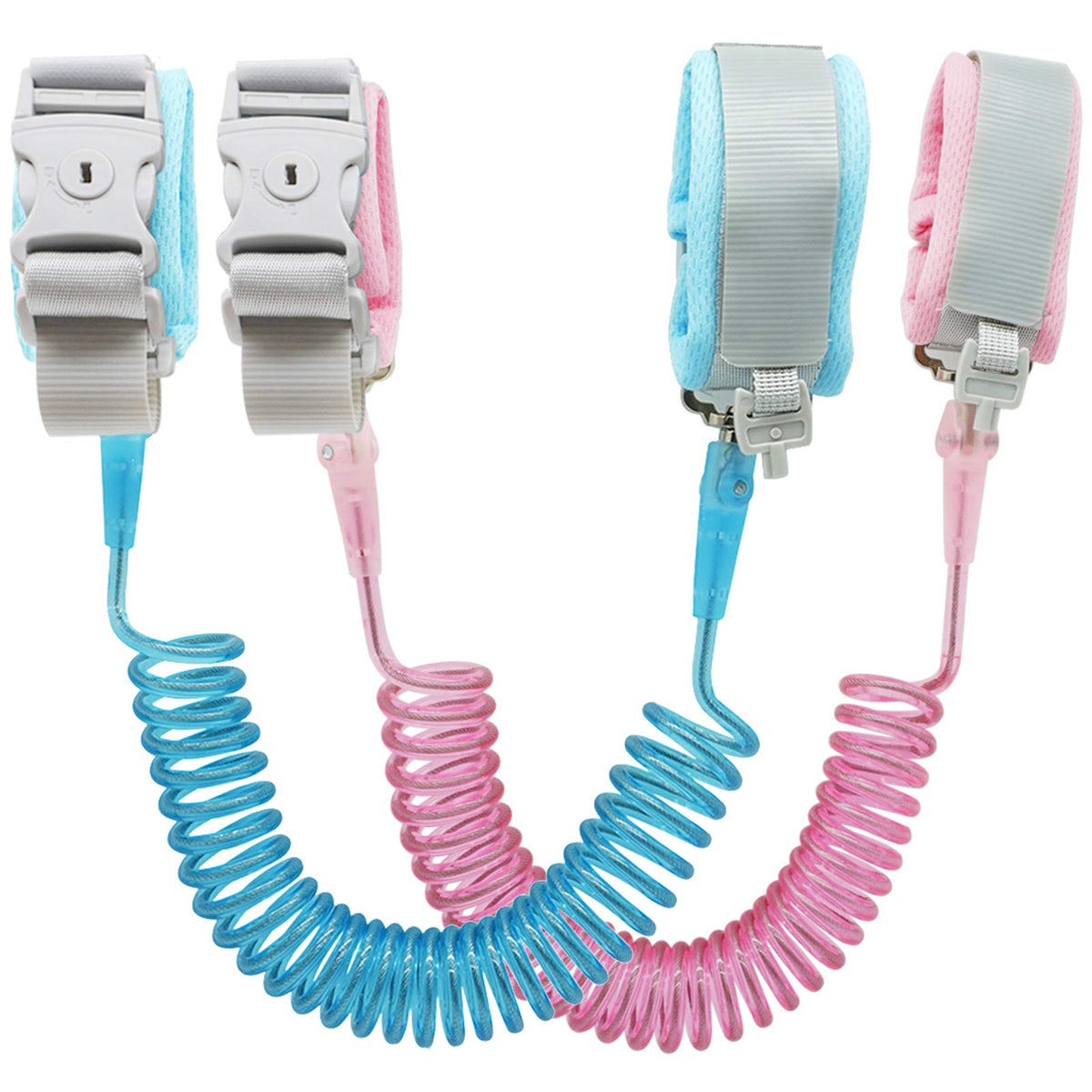 Socub Anti Lost Wrist Link pink closeup highlights secure key-lock design.