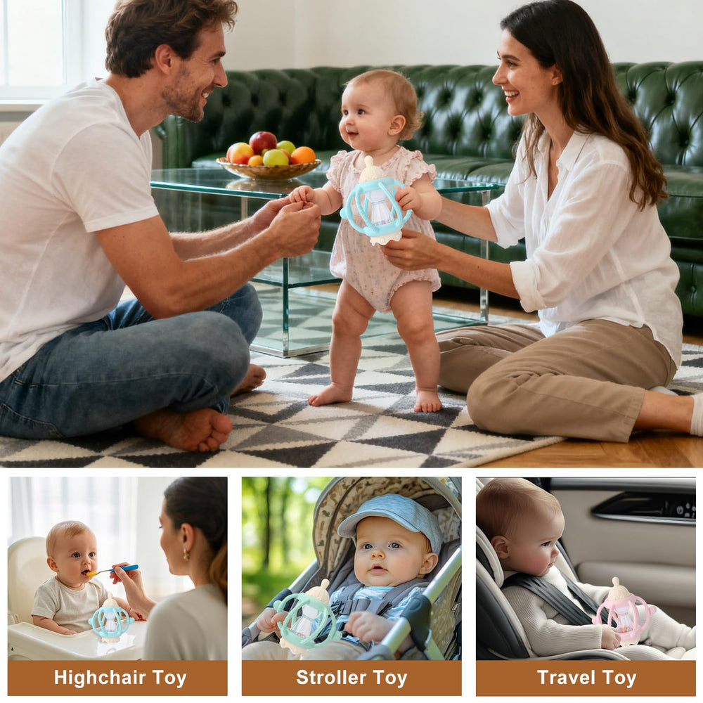 Socub baby-friendly teether rattle for newborns supports sensory development.