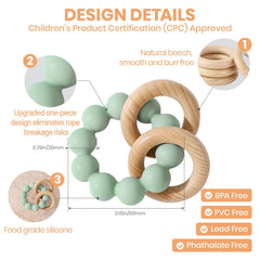 Socub silicone beads unibody design emphasizes safety and durability for busy parents.