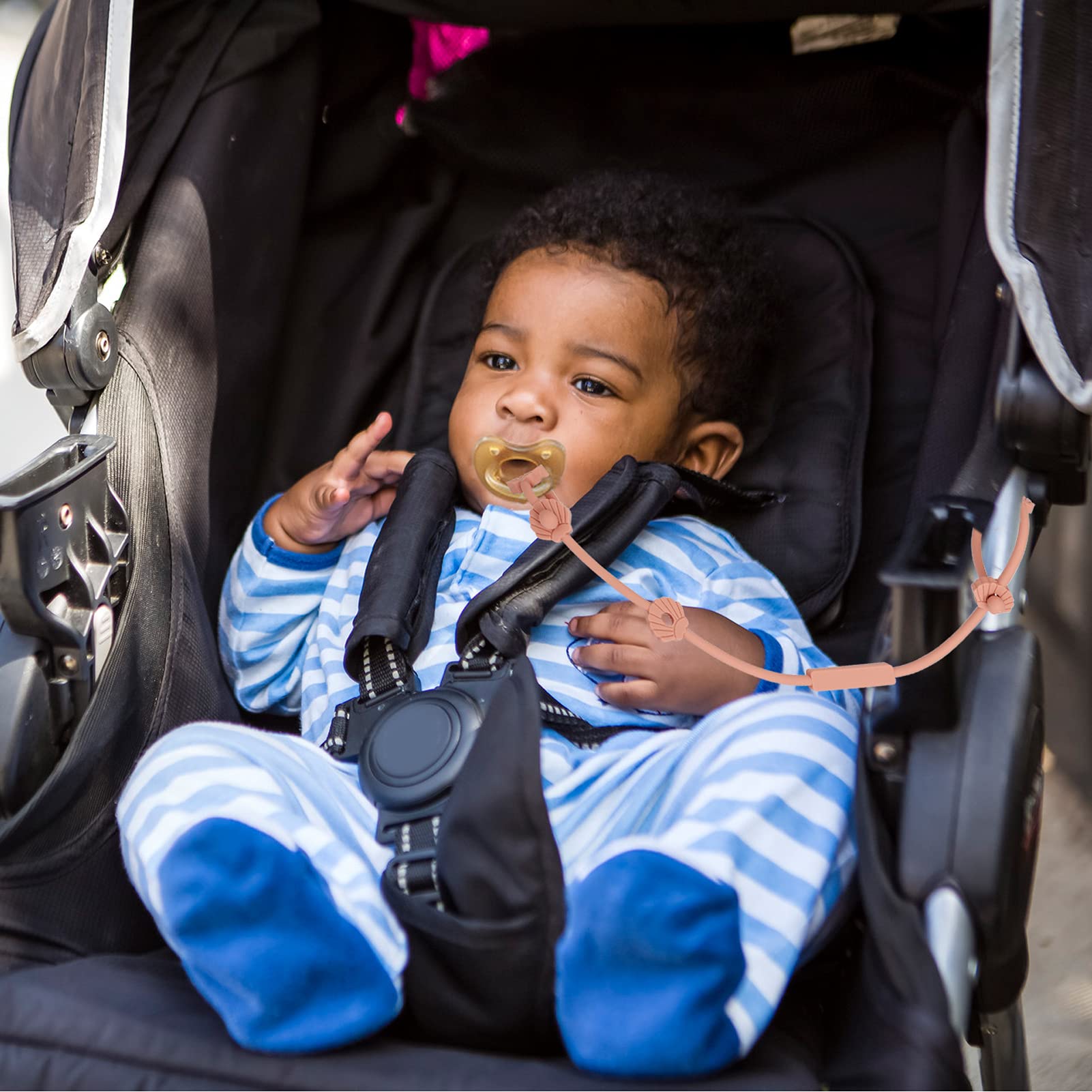 Socub stroller strap attachment for on-the-go play and travel convenience