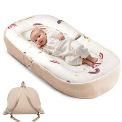 Sofoliana Baby Lounger foldable-backpack shows portable comfort for travel and storage.