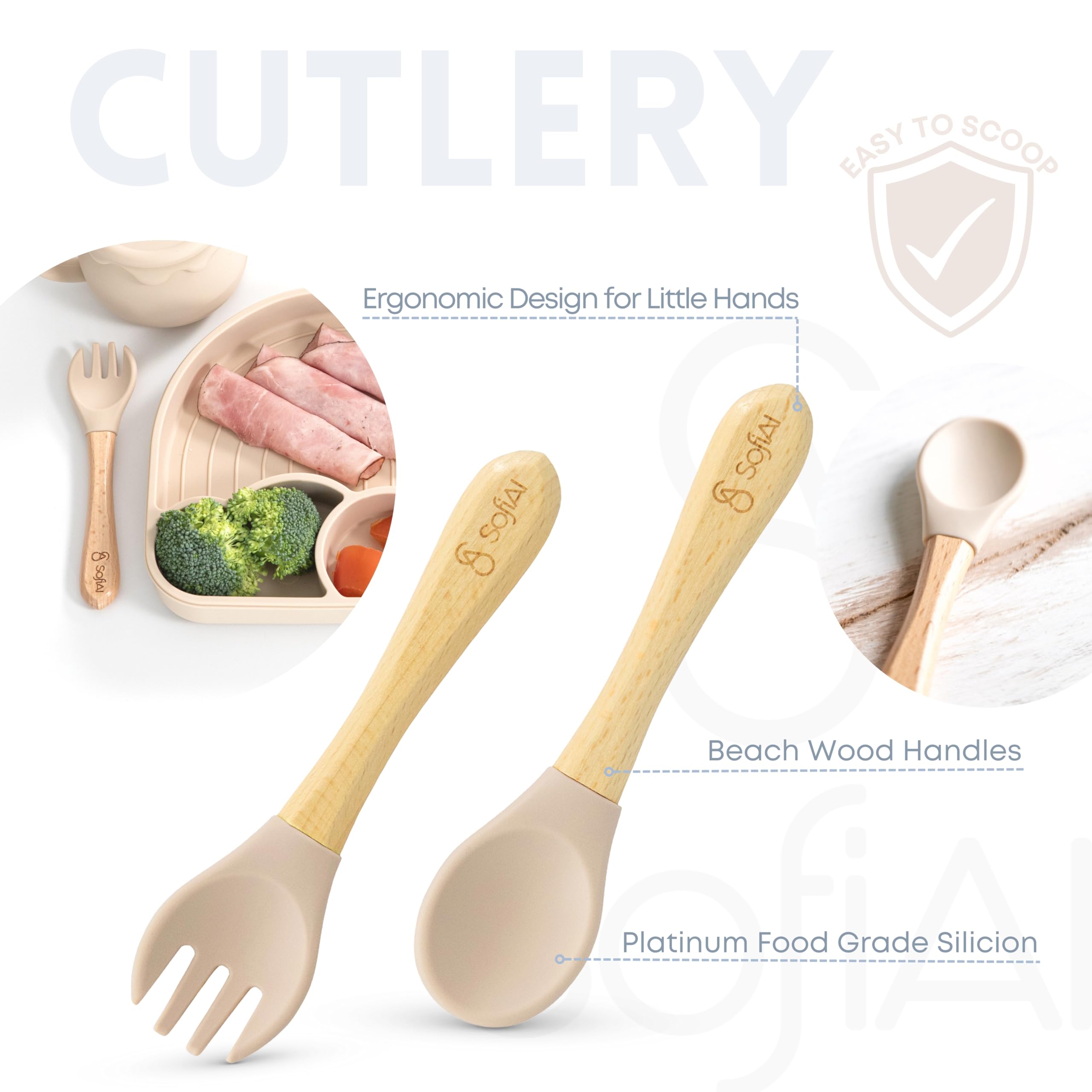 SofiAl fork provides easy grip for self-feeding practice