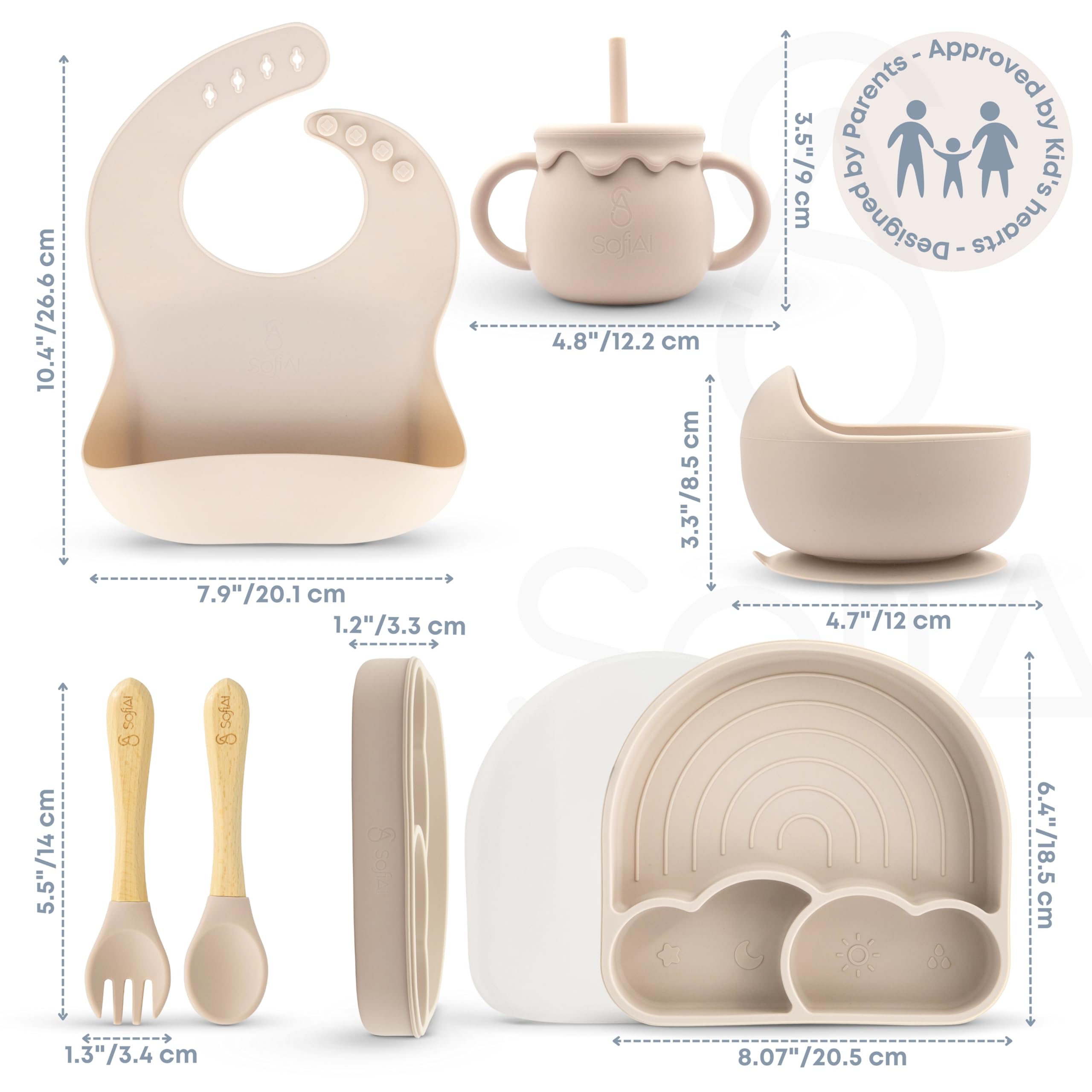SofiAl material close-up highlights safe silicone and beech wood