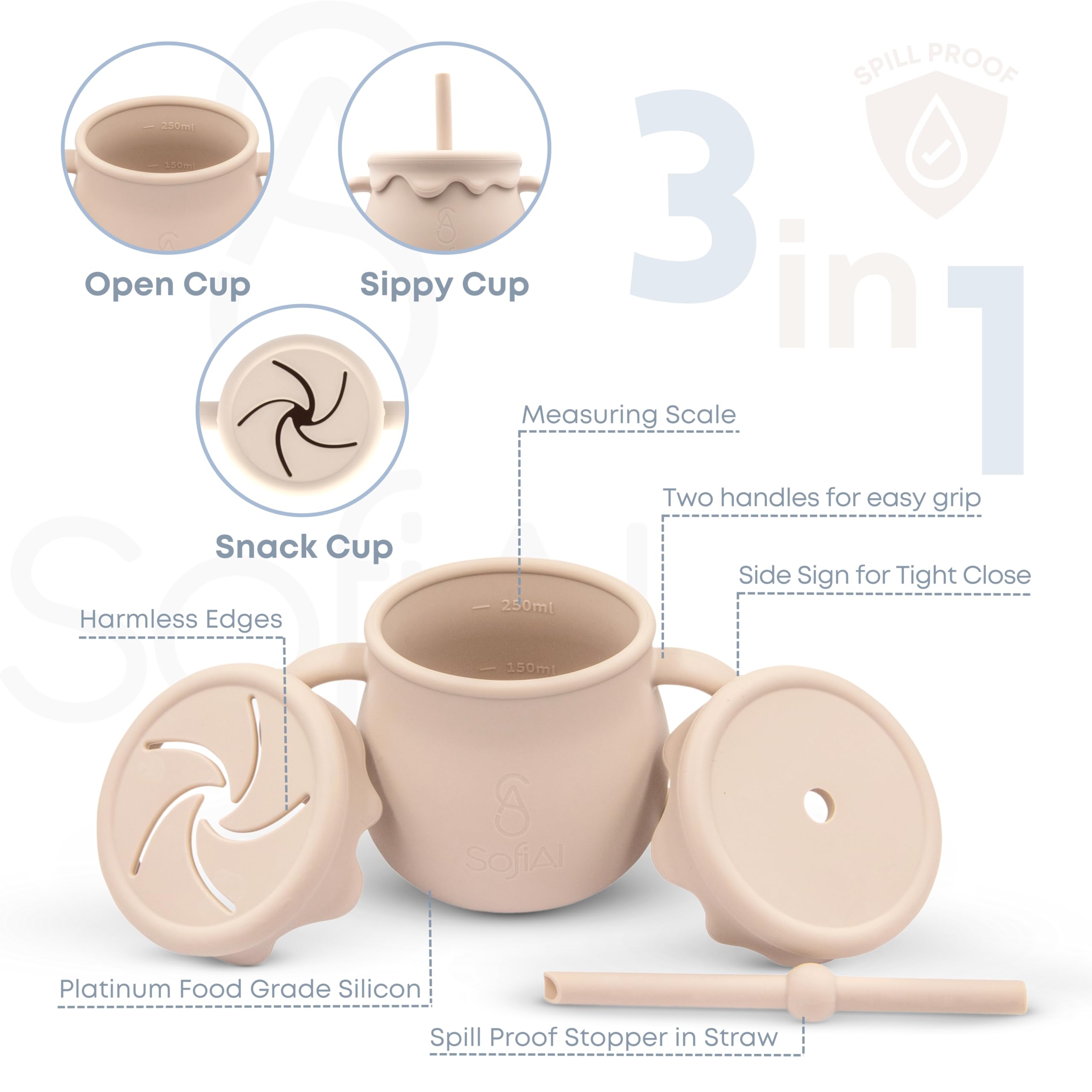 SofiAl spoon supports tiny hands with soft chew-friendly silicone