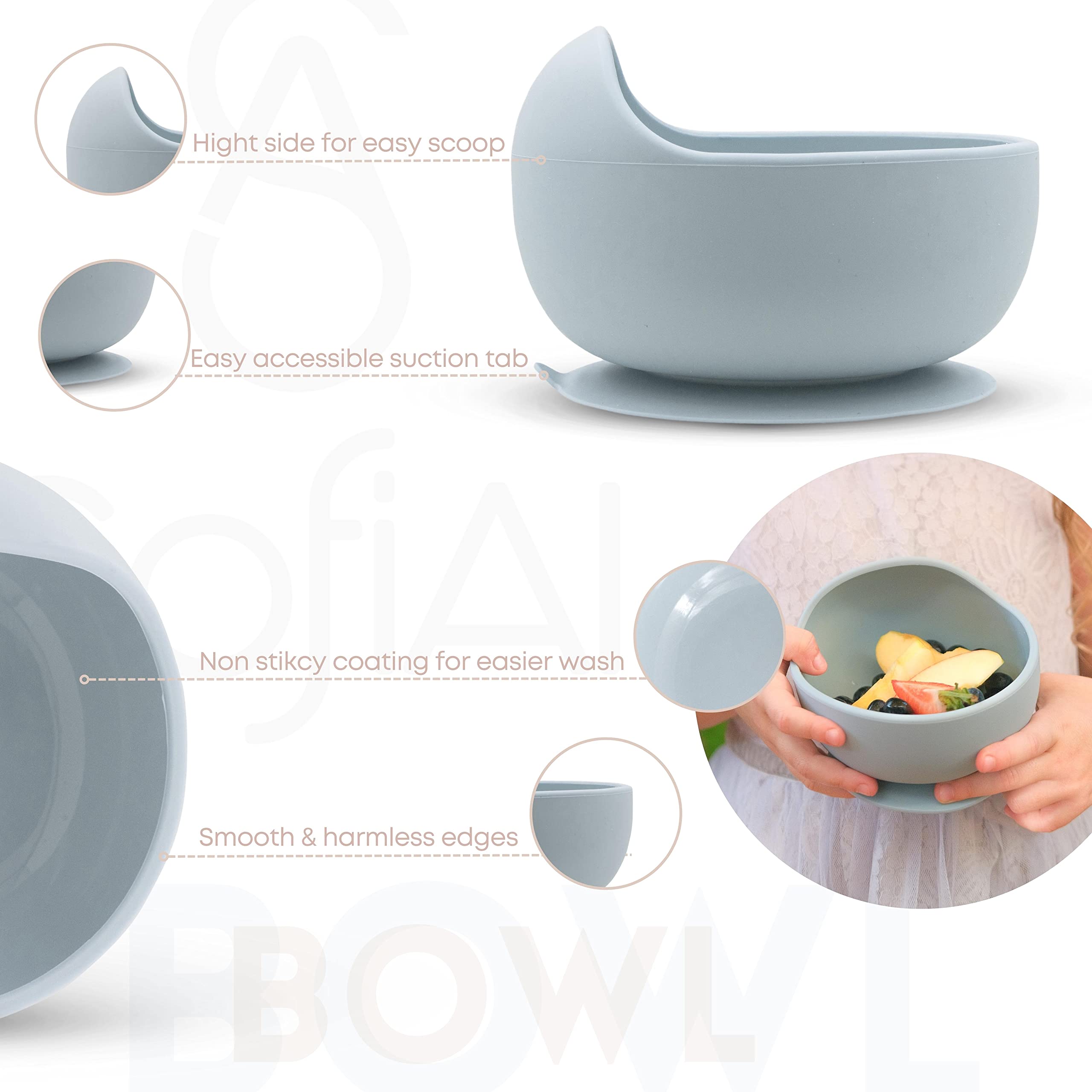 SofiAl 3-in-1 cup with snack, drink, and straw lids for growing toddlers