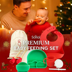 SofiAl divider plate with breathable lid for organized portions during meals.