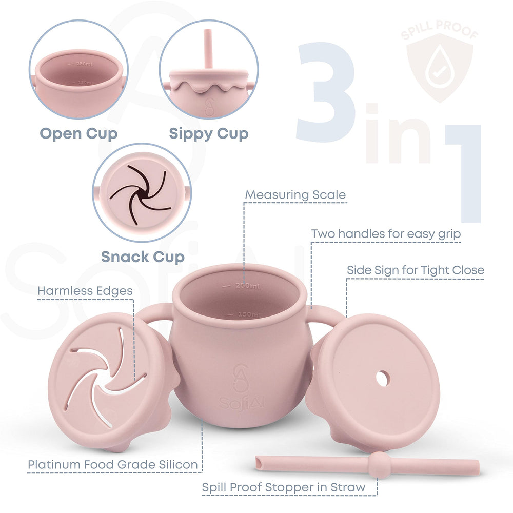 SofiAl spoon provides a soft, gum-friendly surface for tiny teeth