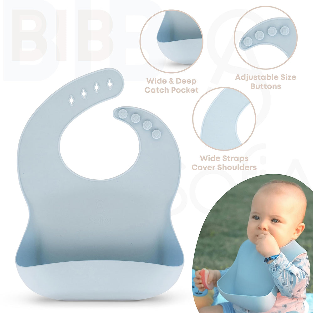 SofiAl eco-friendly gift bag shown with the feeding set.