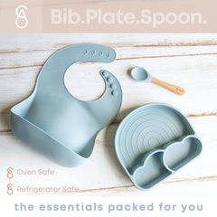 SofiAl silicone spoon with soft tip ideal for gentle gums and easy scooping.