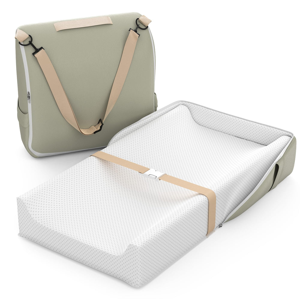 Sofoliana baby changing pad shows portable-backpack mode for convenient travel