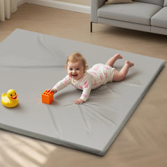 Sofoliana vegan leather baby play mat foam closeup showing cushioned surface for crawling