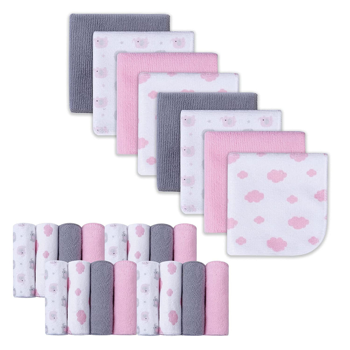 Softan Baby Washcloths 24-pack cover image shows a gentle bath essential for newborns.