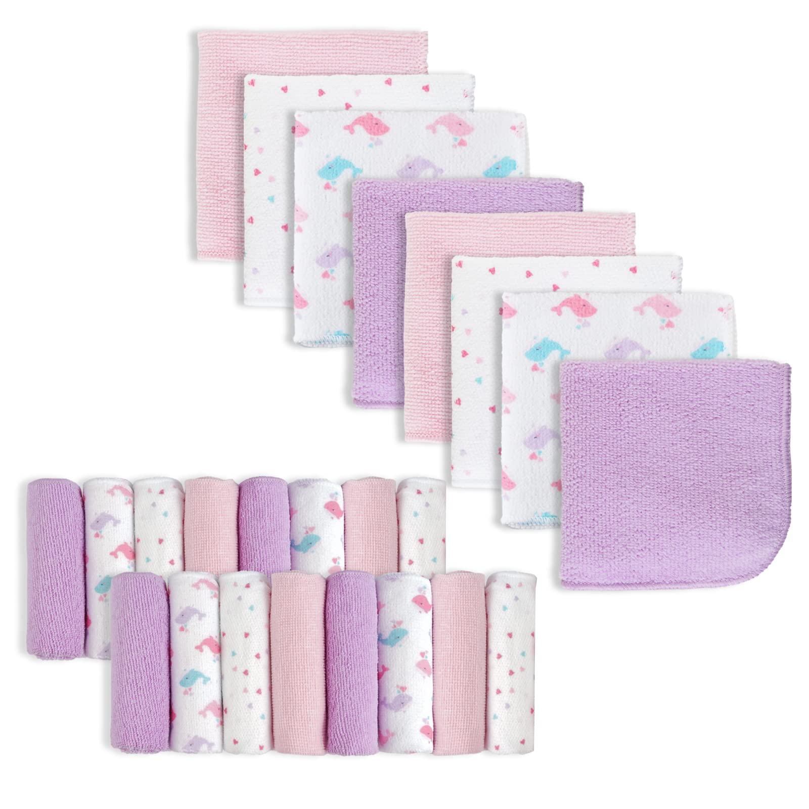 Softan baby washcloths 24-pack packshot showing ready-for-bath-time softness