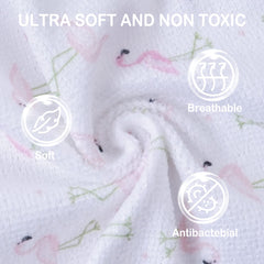 Softan Baby Washcloths 9x9 Ultra-Soft Fabric Closeup—soft fibers for sensitive skin