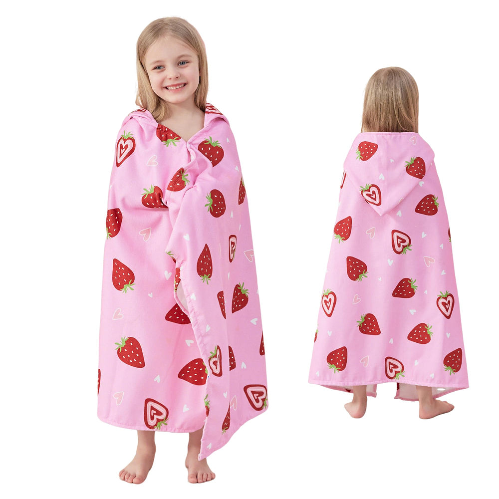 Softan Saftan hooded towel hood keeps baby warm after bath.