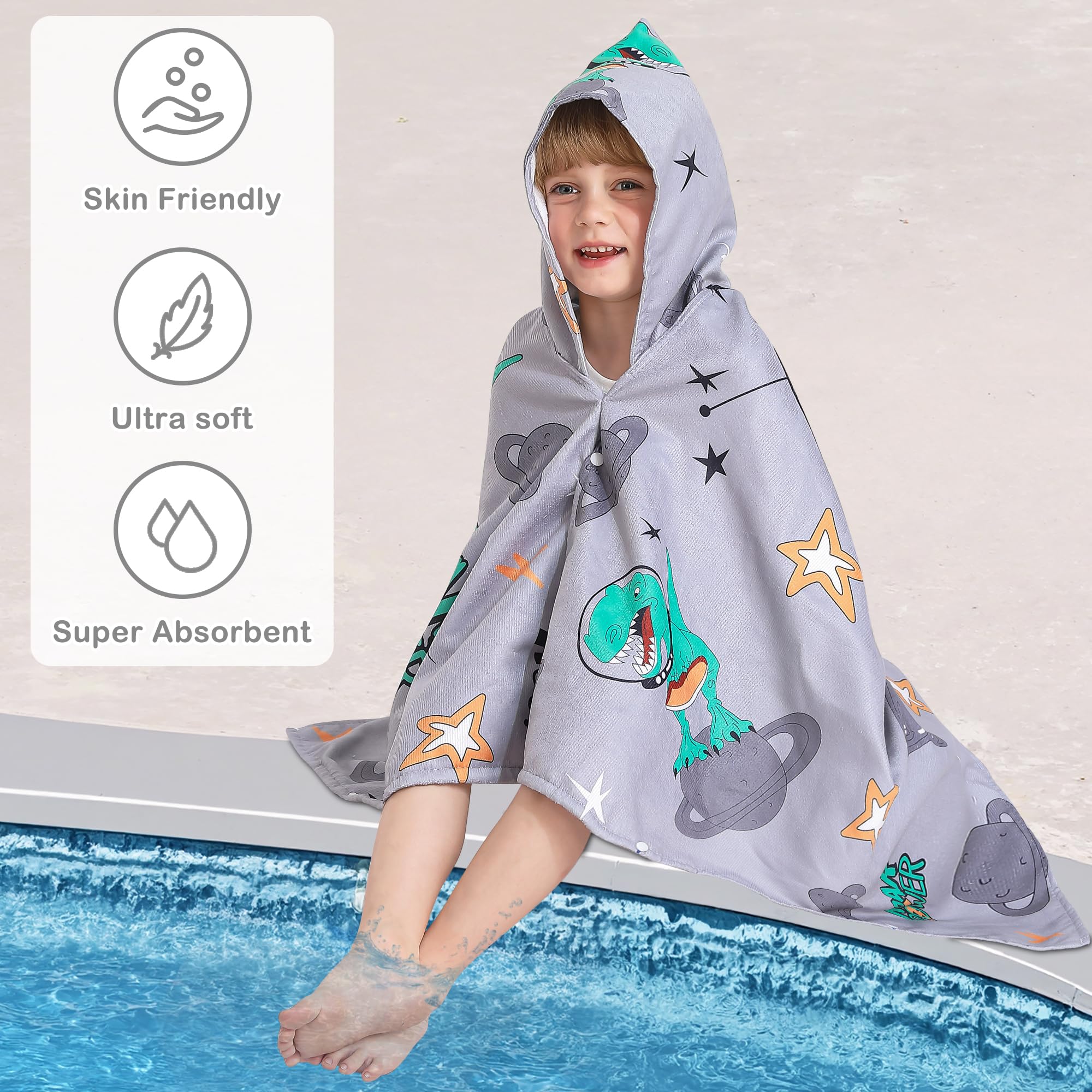 Softan Saftan dinosaur towel highlights fun design for kids’ bath time.