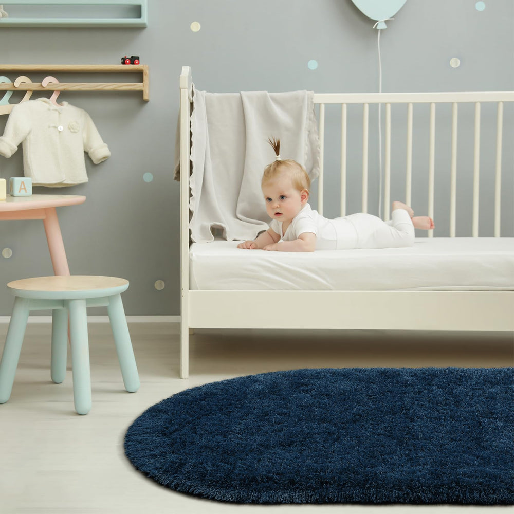 Softlife fluffy rug living room setup – stylish, modern contrast for seating areas.