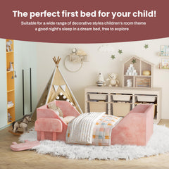 SOFTLYNICE toddler bed detachable side guards promote safe exploration