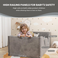 SOFTLYNICE toddler bed guard rails with side guards for secure independent play