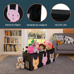 SoftOwl extra large storage interior shows ample space for books and plush.