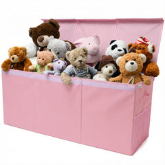 SoftOwl toy storage organizer with lid demonstrates massive capacity for easy toy cleanup.