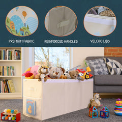 SoftOwl extra-large toy storage organizer side mesh pockets for quick-access essentials.