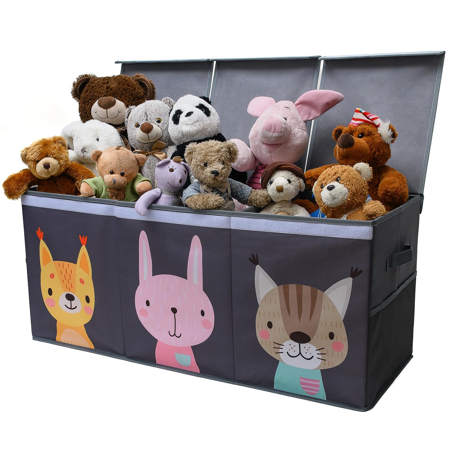 SoftOwl extra-large toy storage organizer with lid keeps toys tidy and accessible.