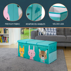 SoftOwl toy storage organizer collapsible compact design saves closet space after use.
