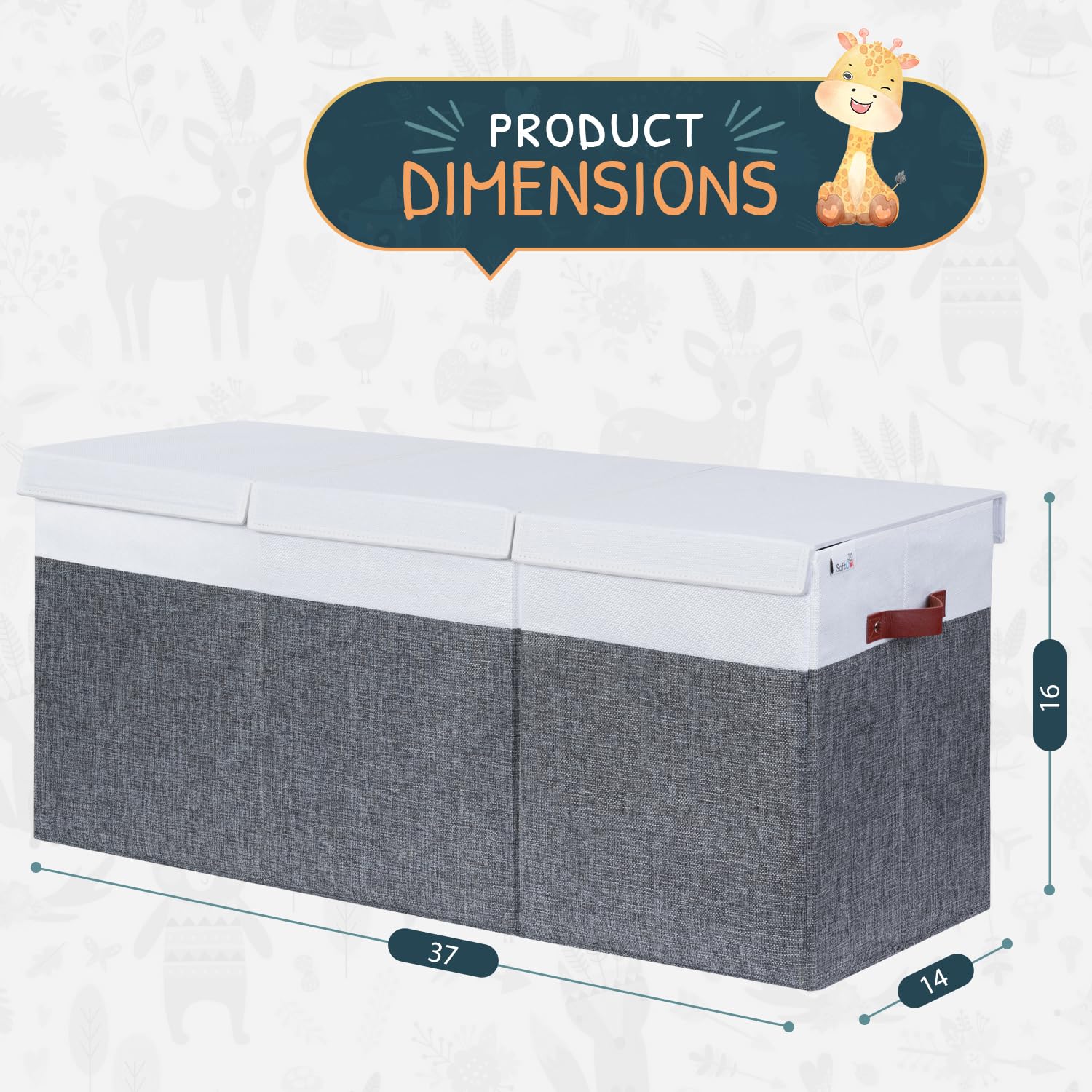 SoftOwl toy storage organizer collapsible design saves space when not in use.