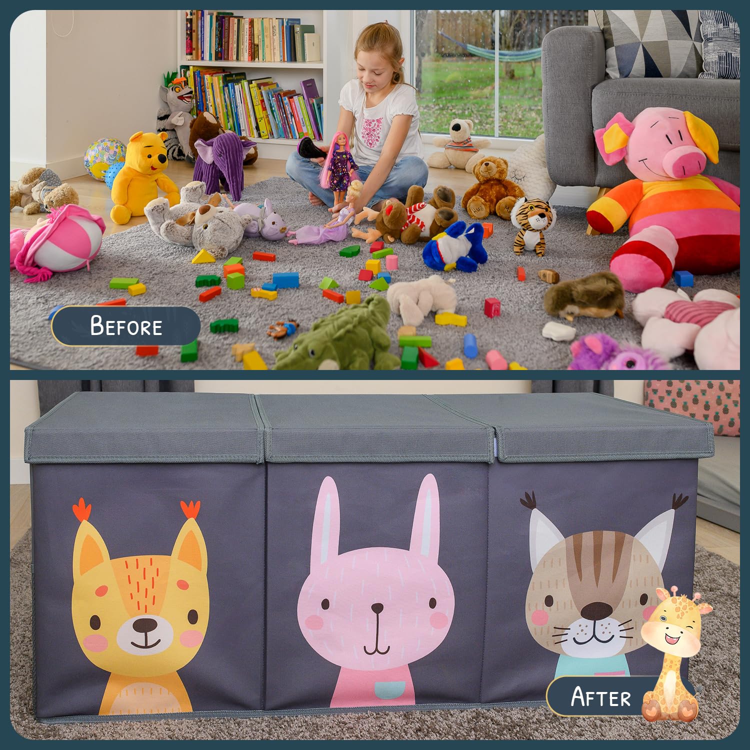 SoftOwl decorative design suits nurseries or kids' rooms while reducing clutter.