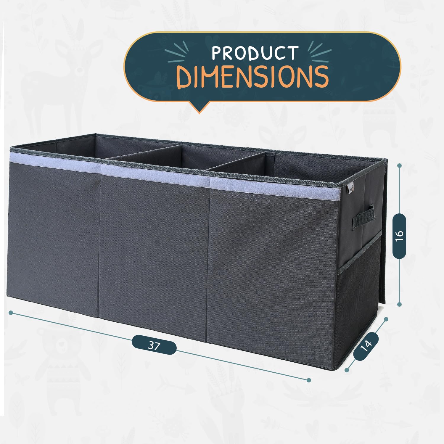 SoftOwl toy storage organizer with dividers creates organized zones for toys and books.