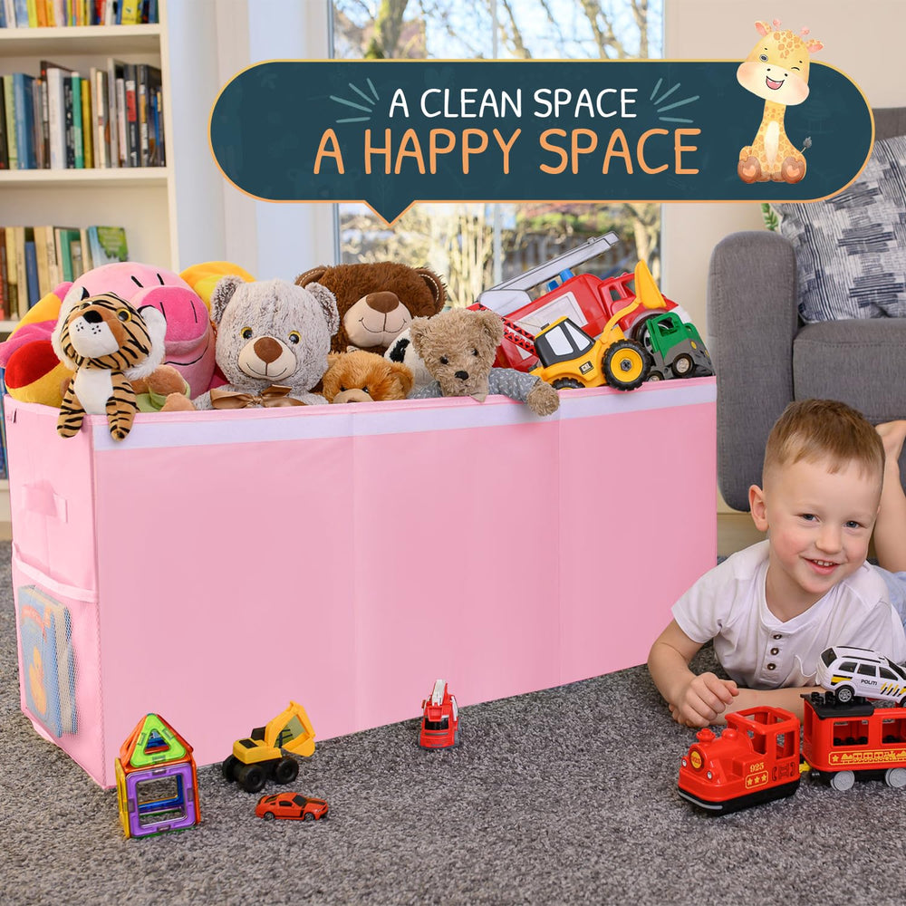 SoftOwl toy storage organizer with reinforced handles for simple transport.