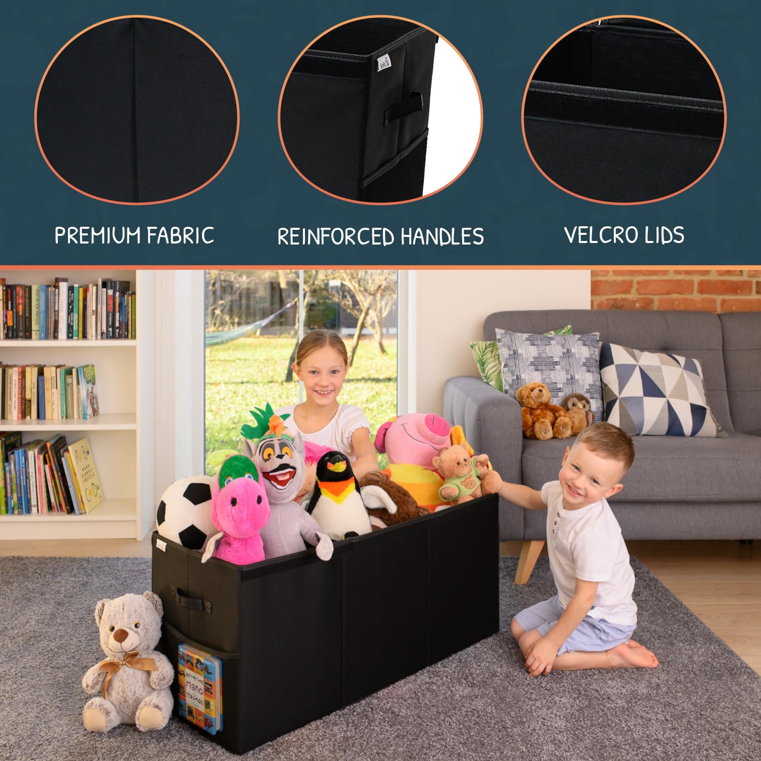 SoftOwl toy storage organizer side mesh pockets for quick-access essentials