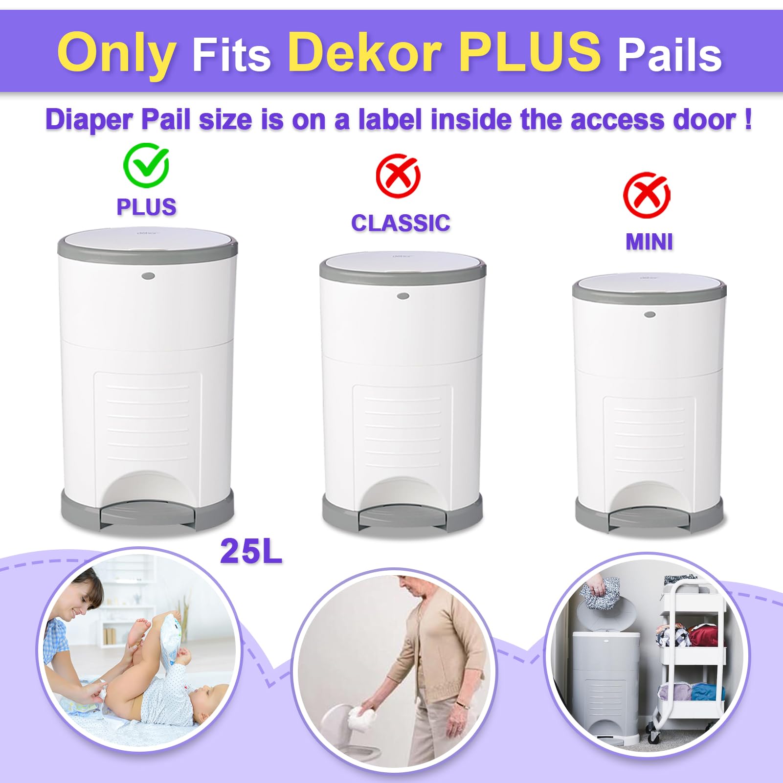 SOHBCLE lavender-scented diaper refill emphasizes odor control in busy nurseries.