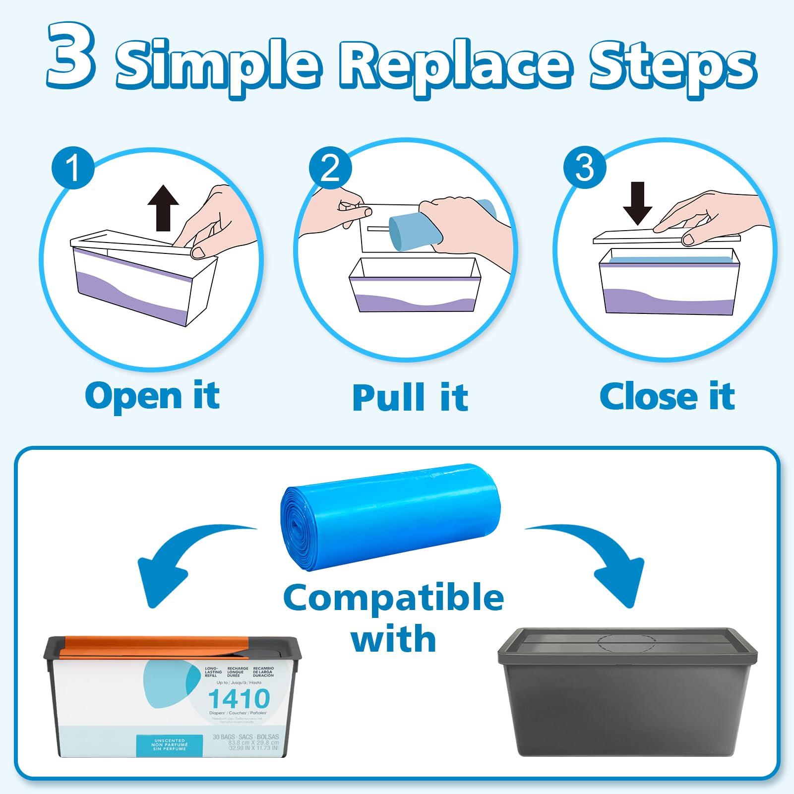 SOHBCLE large-capacity 60-bag pack for long-lasting convenience