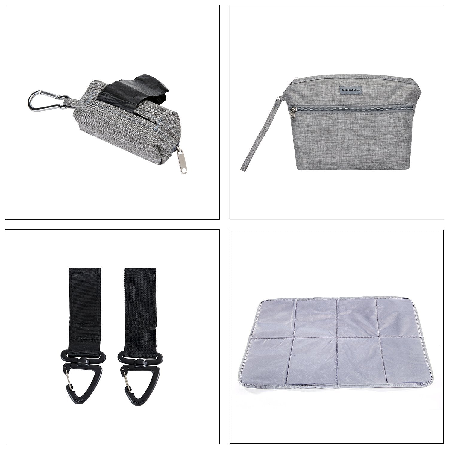 SoHo Designs Kenneth Diaper Backpack changing pad included for comfortable changes on the go