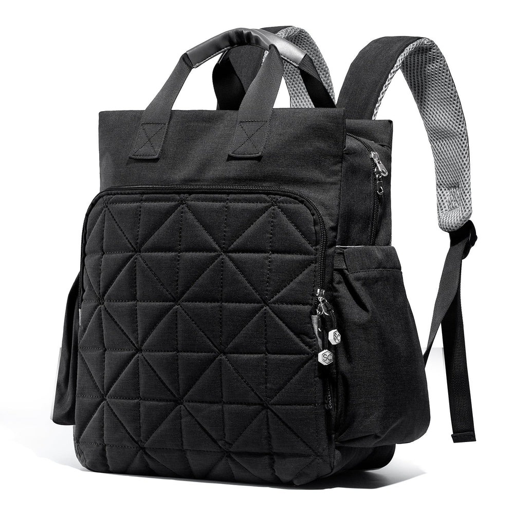 SoHo Designs Kenneth diaper backpack main compartment offers quick access and organized space for baby essentials.