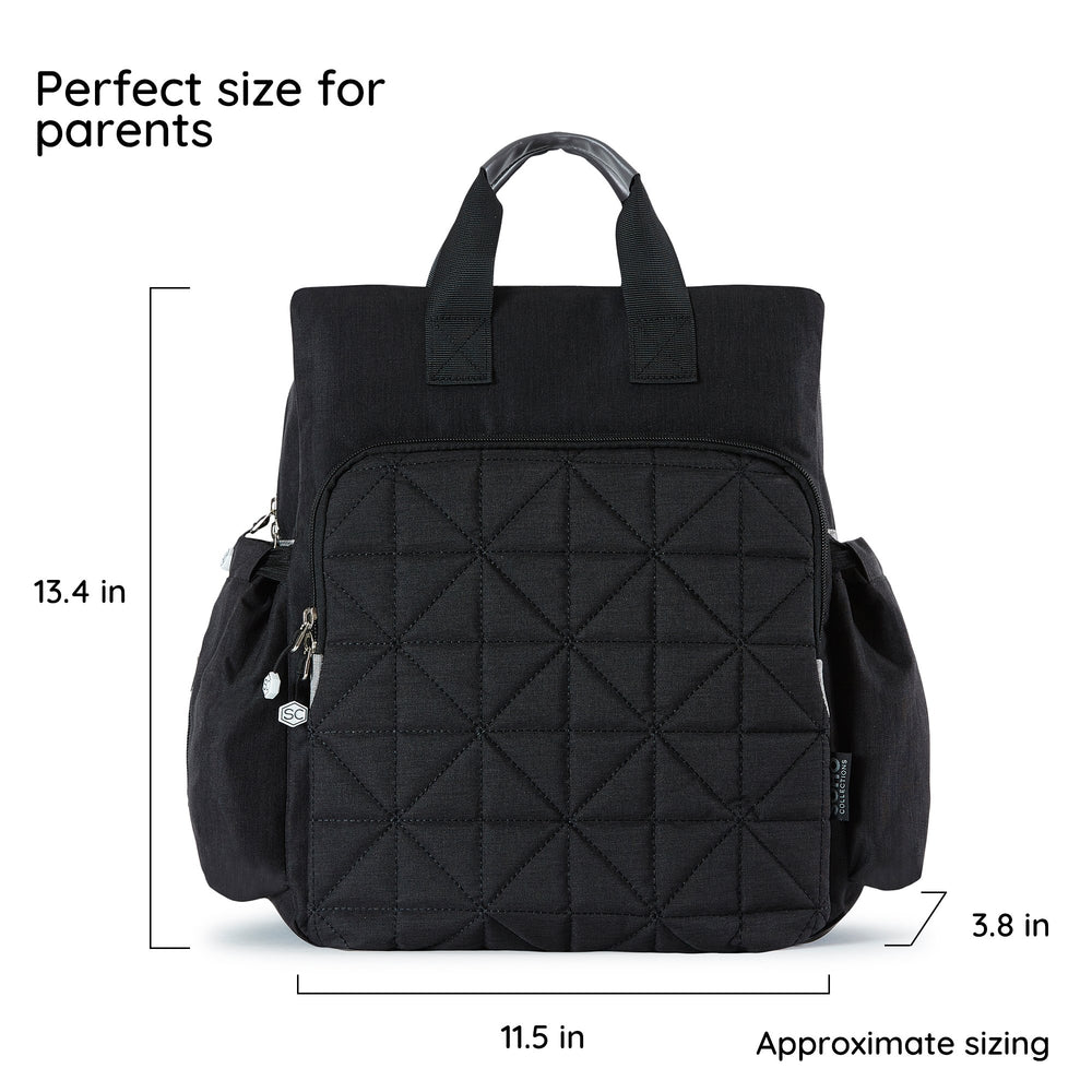 SoHo Designs Kenneth stroller straps attach neatly for on-the-go convenience.