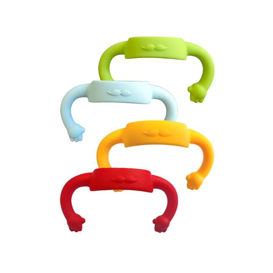 Solala 4-pack bottle handles for Dr Brown bottles provide easy grip for tiny hands.