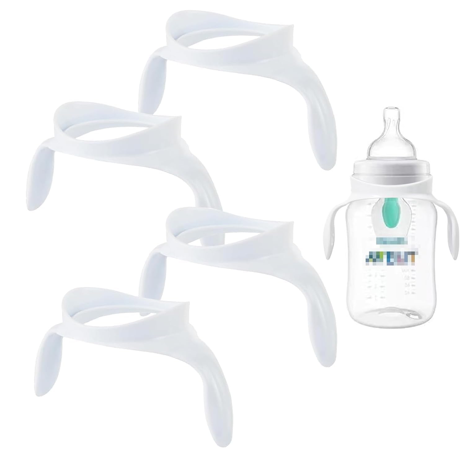 Solala bottle handles on Philips Avent bottle improve grip for tiny hands