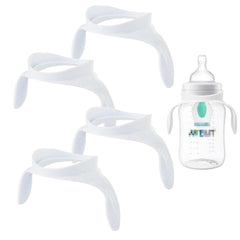 Solala bottle handles on Philips Avent bottle improve grip for tiny hands