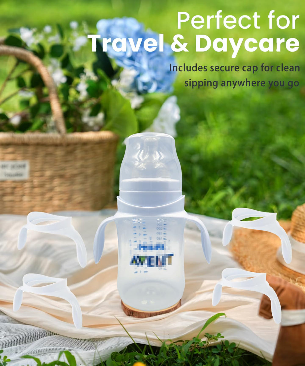 Solala dishwasher-safe bottle handles simplify cleanup after feeding